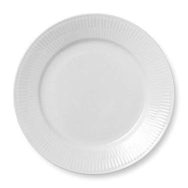 Royal Copenhagen White Fluted Teller aus Porzellan in der Farbe Weiß, Durchmesser: 22cm, 1017403 im Sale
